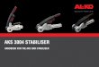 HANDBOOK FOR THE AKS 3004 STABILISER - AL-KO · PDF fileHANDBOOK FOR THE AKS 3004 STABILISER. 2 CONTENTS 3 REGULATIONS 4 RESTRICTIONS OF USE 5 SAFETY WARNINGS 6 FITMENT ... 19 FAQS