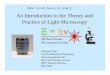 An Introduction to the Theory and Practice of Light Microscopyphysiology.med.unc.edu/images/2006-5-talks/...of-Light-Microscopy.pdf · An Introduction to the Theory and Practice of