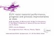EUV resist material performance, progress and … resist material performance, progress and process improvements at imec A.M. Goethals, A. Niroomand1, K. Ban2, K. Hosokawa, F. Van