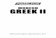 modern greek II - · PDF file2 modeRn gReek II The recorded portion of the reading materials for Modern Greek II will be found at the end of the program. There are eighteen Reading