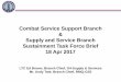 Combat Service Support Branch Supply and Service Branch ... · PDF fileCombat Service Support Branch & Supply and Service Branch Sustainment Task Force Brief ... M1167 (TOW/ITAS) Funding