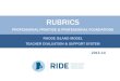 RUBRICS - Rhode Island Department of Education > · PDF fileRUBRICS PROFESSIONAL PRACTICE & PROFESSIONAL FOUNDATIONS 2013-14 RHODE ISLAND MODEL ... Teacher Professional Practice Rubric