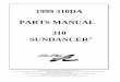 PARTS MANUAL 310 SUNDANCER - Sea  · PDF filesea ray® parts manual, 1999 310 sundancer mrp # 325118 ... wood accent steering wheel 64 ... 310 sundancer 1999 exterior (deck)