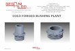 COLD FORGED BUSHING PLANT - Degani FORGED BUSHING PLANT.pdf · PDF filethe plant consists on a complete process for manufacturing lead bushes by applying the cold forging technology