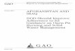 GAO-11-63 Afghanistan and Iraq: DOD Should Improve · PDF file · 2010-10-15Letter 1 Background 5 The ... without further permission from GAO. However, ... 2Military operations produce