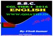 CGL TIER-I 2016 ENGLISH - prepadda.comprepadda.com/wp-content/uploads/english/SSC CGL 2016 ENGLISH Ti… · SSC CGL TIER-I English 2016 All shift Shivpuri W.N-09, Nahar Road Araria-854311
