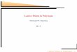 Lattice Points in Polytopes - MIT Mathematics rstan/transparencies/lp-  · PDF fileBoundary and interior lattice points Lattice Points in Polytopes – p. 3. ... Birkhoff polytope
