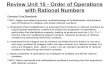 Review Unit 10 - Order of Operations with Rational … Unit 10 - Order of Operations with Rational Numbers Common Core Standards 7.NS.2. Apply and extend previous understandings of