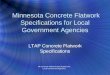 Minnesota Concrete Flatwork Specifications for Local ...D96B0887-4D81-47D5... · Specifications for Local Government Agencies ... Mn Concrete Flatwork Specifications for Local Government