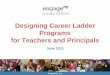 Designing Career Ladder Programs for Teachers and · PDF fileDesigning Career Ladder Programs for Teachers and Principals ... Examples of Career Ladder Programs for Teachers . 