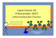 Experiment 10 9 November 2017 Intermolecular Forcesmattson.creighton.edu/GenChemWeb/Lab/10_IMF.pdfExperiment 10 9 November 2017 Intermolecular Forces ... Your lab report ... The hydrocarbon