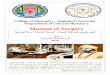 Manual of Surgery - WordPress.com College of Pharmacy – Baghdad University – Department of Clinical Pharmacy Manual of Surgery ةيحارجلا ةهدر \ ةسماخلا ةلحرملا