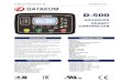 ADVANCED GENSET CONTROLLER - DATAKOM ... User Manual Rev_06 Firmware V-5.8 D-500 ADVANCED GENSET CONTROLLER The D-500 is a next generation genset control unit combining multi-functionality
