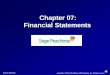 Chapter 07: Financial Statements - MCCChorowitk/documents/Chap007_002.pdf · Chapter 07: Financial Statements ... information that management can use to evaluate the profitability