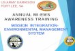 Awareness Training Slides - Fort · PDF fileP2 D isseminate the Mission Integration - Environmental Management System policy to the widest extent possible, reaching the entire 