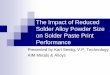 The Impact of Reduced Solder Alloy Powder Size on Solder · PDF fileThe Impact of Reduced Solder Alloy Powder Size on Solder Paste Print Performance Presented by Karl Seelig, V.P
