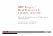 GRC Program Best Practices & Lessons Learned - · PDF fileGRC Program Best Practices & Lessons Learned Carl Sawicki, American Express Kathleen Randall, RSA Archer Steps to Establishing
