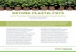 BEYOND PLASTIC POTS - University of Tennessee · PDF fileBEYOND PLASTIC POTS ... making them less attractive ... of bioplastic, solid rice hull, slotted rice hull, paper and coconut