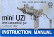 Mini-Uzi - · PDF filemini UZI 9mm submachine gun CLOSED BOLT INSTRUCTION MANUAL . TABLE OF CONTENTS SAFETY PRECAUTIONS .. ... Grip the Mini UZI with your right hand on the pistol