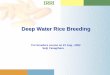 Deep water rice breeding - IRRI Rice Knowledge Bank... · *** Kneeing ability: ... Fig. Elongation Ability of Current germplasm of Deepwater Rice. DWR New Plant Type ... Irrigated