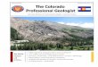 American Institute of Professional Geologists Colorado …aipg.org/Sections/CO/pdf/Spring2015Newsletter.pdfAmerican Institute of Professional Geologists –Colorado Section . ... for
