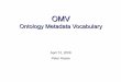 The OMV Ontology Metadata Vocabulary - CIM3ontolog.cim3.net/.../OMV-Ontology-Summit--PeterHaase_20080410.pdf · OMV Ontology hosted at Ontoware, a Source Code ... –Centrasite as