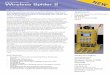 W Wireless Spider 2 - · PDF fileAfter the enormous success of our first Wireless Spider and ... the unlikely event of sensor failure, ... • Available with UMTS, data logging, automatic