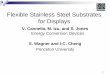 Flexible Stainless Steel Substrates for Vehicle Displays · PDF fileFlexible Stainless Steel Substrates for Displays V. Cannella, M. Izu, and S. Jones Energy Conversion Devices 