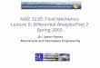 MAE 3130: Fluid Mechanics Lecture 8: Differential Analysis ... · PDF fileLecture 8: Differential Analysis/Part 2 ... The equipotential lines are orthogonal to lines ... The flow net