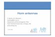 AEK 07 Horn Antennas SEMESTR 2016 - cvut.cz · PDF fileHorn antennas P. Hazdra, M. Mazanek, ... • Displacement of the reflector feed from the focus, distortion of reflector or lens