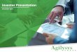 Investor Presentation - agilysys.com Relations...Our actual results and financial condition may differ materially from those indicated in the forward-looking statements. ... OBSESSIVELY