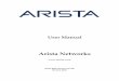 Arista Networks · PDF fileUser Manual Arista Networks   Arista EOS version 4.17.0F 29 June 2016