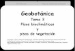 Tema 3 Pisos bioclimáticos y pisos de vegetación · PDF file · 2013-02-14Periploca angustifolia, Launaea arborescens, Teucrium lanigerum Región Mediterránea. 232323 Introducción