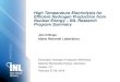 High Temperature Electrolysis for Efficient Hydrogen Production · PDF file · 2014-08-13 High Temperature Electrolysis for Efficient Hydrogen Production from Nuclear Energy – INL