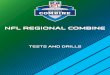 NFL Regional Combines – Tests and Drills · PDF fileUsing a football the DRILL DIRECTOR will direct the DB to execute a 45degree break towards the cone until the DRILL - ... NFL
