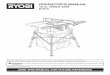 OPERATOR’S MANUAL - The Home Depot · PDF fileOPERATOR’S MANUAL 10 in. TAbLE SAw bTS16 SAVE THIS MANUAL FOR FUTURE REFERENCE Your table saw has been engineered and manufactured