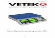 User Manual counting scale JCL. - Vetek Scales · PDF fileThank you for deciding to purchase a JCL counting scale from Jadever. This goods has the