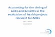 Accounting for the timing of costs and benefits in the of ... · PDF fileAccounting for the timing of costs and benefits in the evaluation of health projects relevant to LMICs Karl