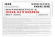 MATHEMATICS A SOLUTIONS - maths4everyone.commaths4everyone.com/solutions/edexcel/igcse/paper-4h-may-2004... · Disclaimer These solutions have been produced by Maths4Everyone Limited