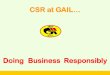 CSR at GAIL - Bombay Chamber of Commerce and  · PDF fileCommunity Development Education/Literacy ... Time period: Jan- April Stage -2 ... Akshaya Patra Foundation Bal Sahyog