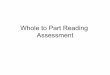 Whole to Part Reading Assessment - Weeblyblcalberta.weebly.com/uploads/1/9/0/8/19084649/wtp_assessment... · Silent Reading Comprehension • Assess using graded passages from the