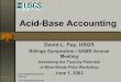 Acid-base accounting - · PDF fileAcid-Base Accounting: What is it? Acid-Base Accounting (ABA) is the balance between the acid-production and acid-consumption properties of a mine
