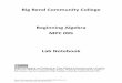 Big Bend Community College Beginning Algebra … Bend Community College Beginning Algebra MPC 095 Lab Notebook ... Example A Five less than three 