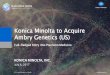 Konica Minolta to Acquire Ambry Genetics (US) · PDF fileKonica Minolta to Acquire Ambry Genetics ... Business model targets both patients and pharmaceutical ... risk for a medically