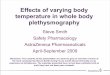 Effects of varying body temperature in whole body ...sbs34/Steven_Smith_Effect_of_Body... · Effects of varying body temperature in whole body plethysmography Steve Smith Safety Pharmacology