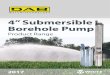 4” Submersible Borehole Pump - White International Powered Borehol… · 4” Borehole Motors -Oil Filled ... and maintains the water level easily in our 25,000-litre tank. 
