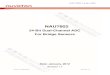 Data Sheet NAU780x - Microcontroller (MCU)|M0 |M4 - … Data … ·  · 2014-03-26NAU7802 24-bit ADC Nuvoton Confidential - 7 - Revision 1.7 7 ELECTRICAL CHARACTERISTICS 7.1 Absolute