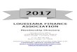 2016 Membership Book - LouisianaFinanceAssociationlouisianafinanceassociation.com/File/2017 Membership Book.pdf · Membership Directory ... lfassoc@bellsouth.net 2017. MEMBERSHIP