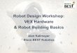 Robot Design Workshop: VEX Hardware & Robot Building · PDF fileJoystick Calibration BISON If the motors hum or creep (sticks not returning to zero), the joystick may need to be recalibrated