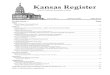 Kansas Register - kssos. · PDF file  The Kansas Register ... knowledged and acknowledgement uploaded to the site, ... project, must be on the KDOT